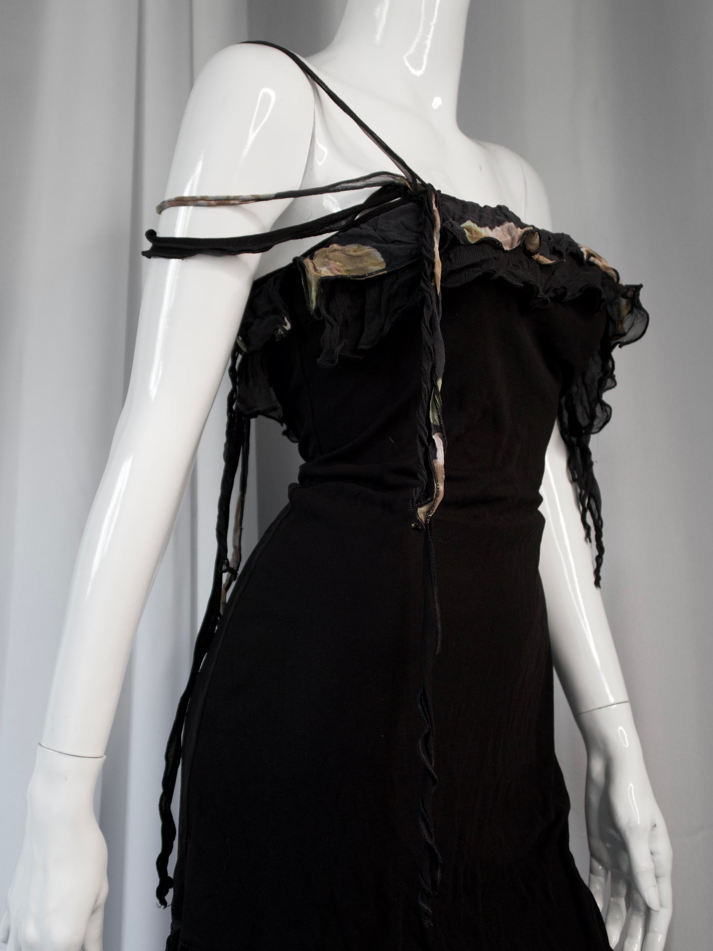 + Asymmetrical flower dress +