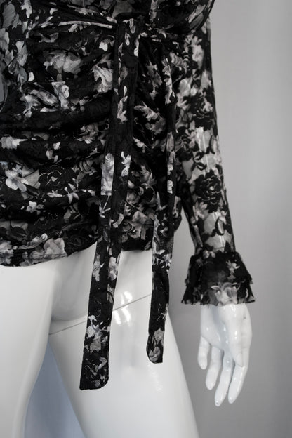 + Black & White lace blouse +