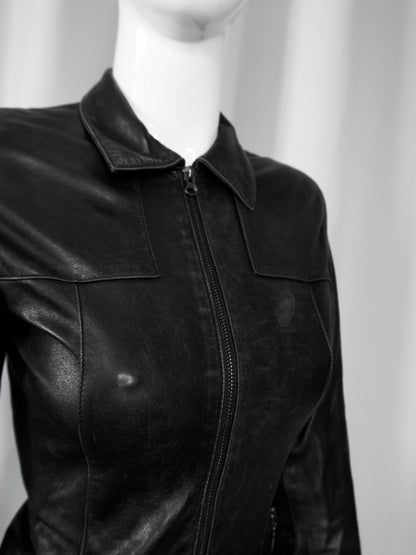 + Fitted Real Leather Jacket +