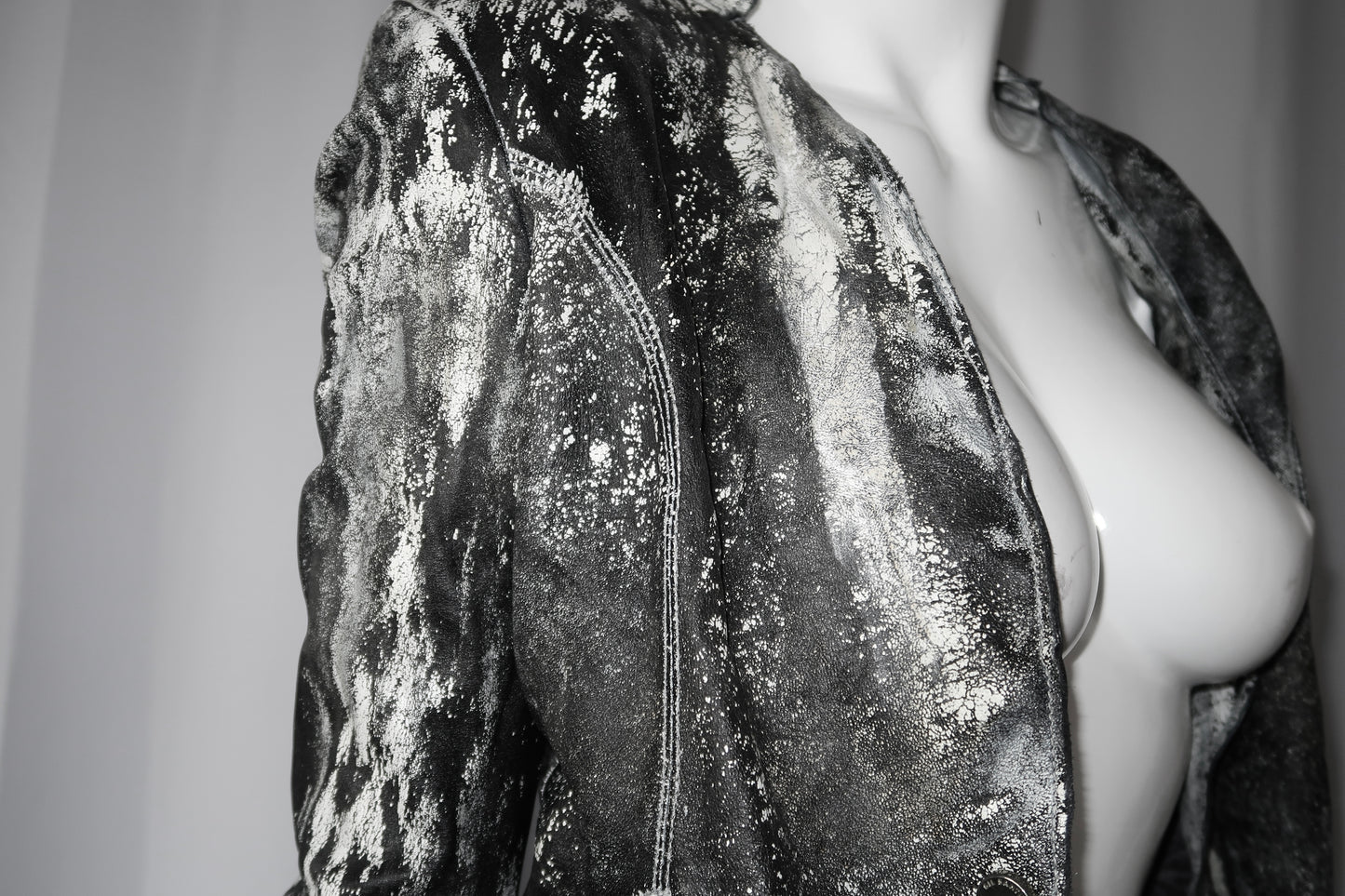 + Painted leather jacket +