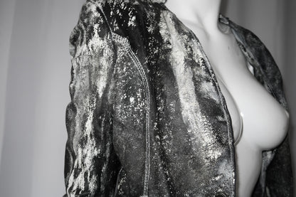 + Painted leather jacket +