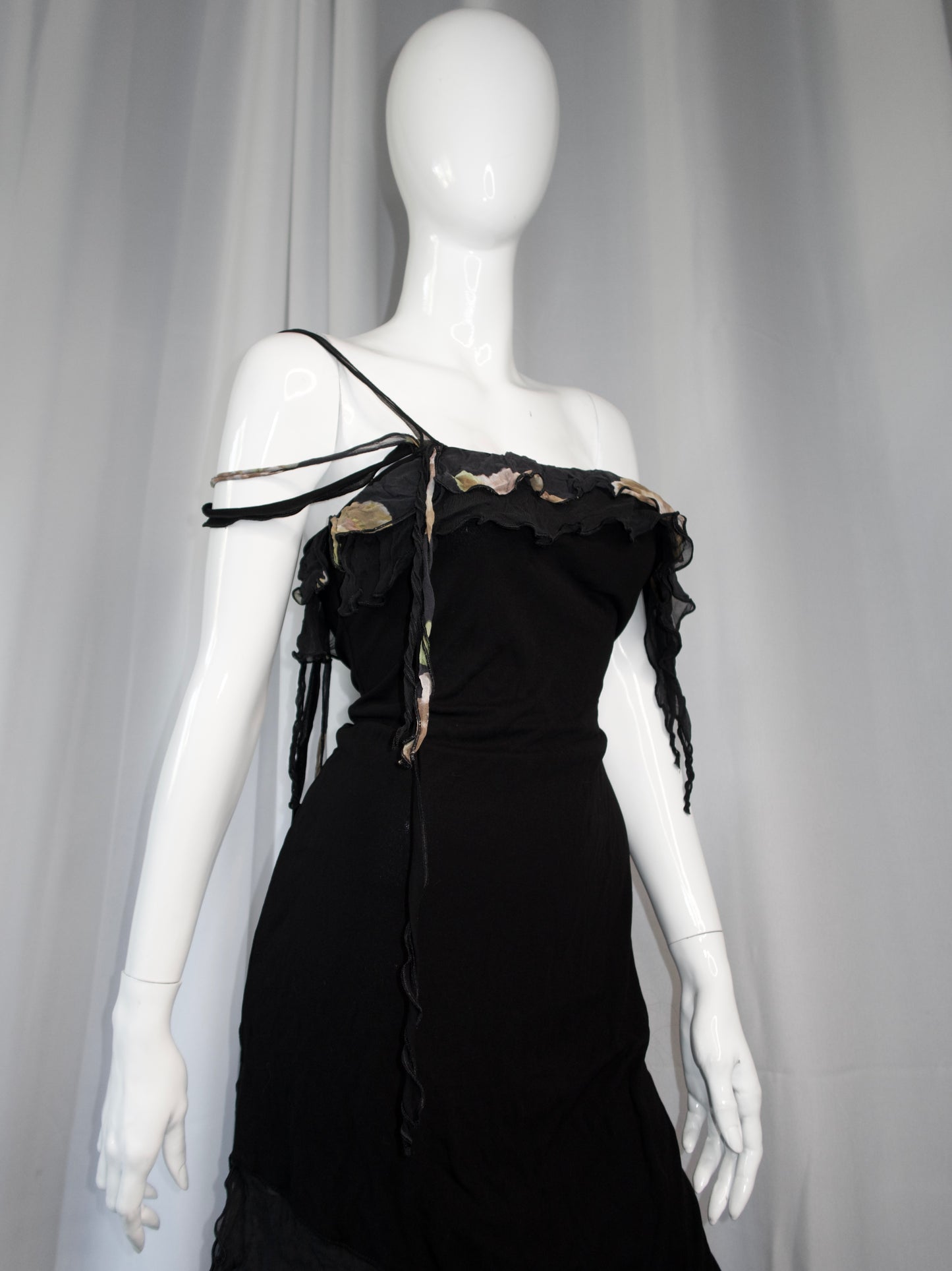 + Asymmetrical flower dress +