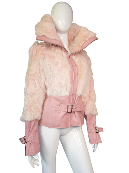 + Pink Real Leather Jacket +