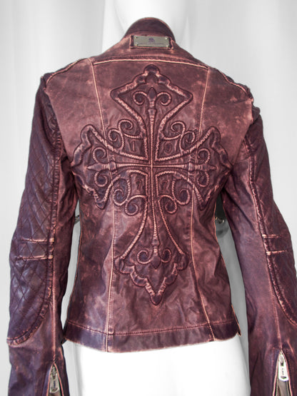 + Cross purple biker jacket +