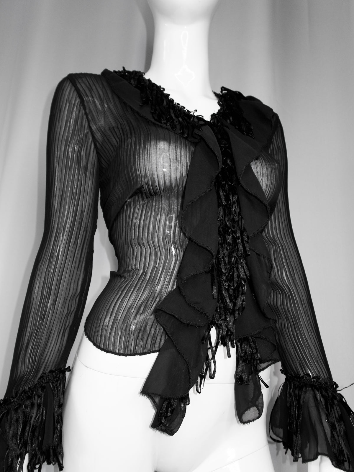 + Gothic mesh blouse +