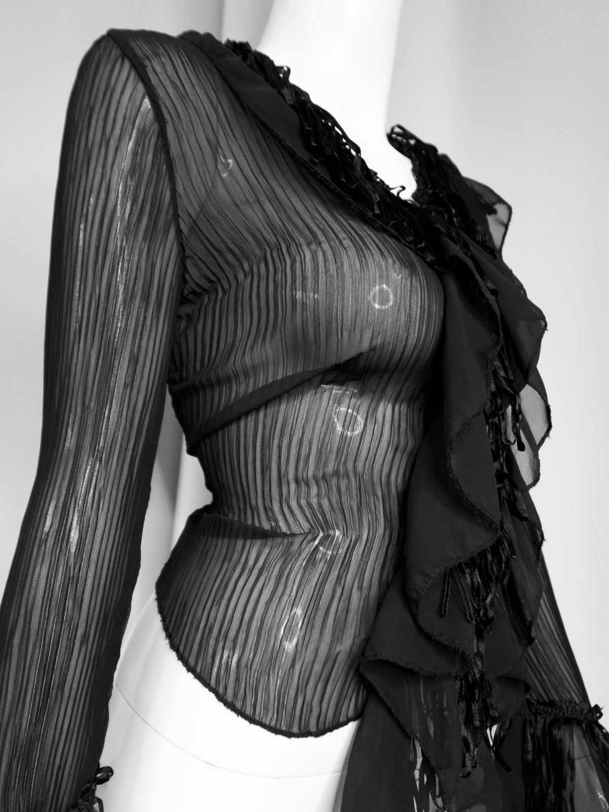+ Gothic mesh blouse +