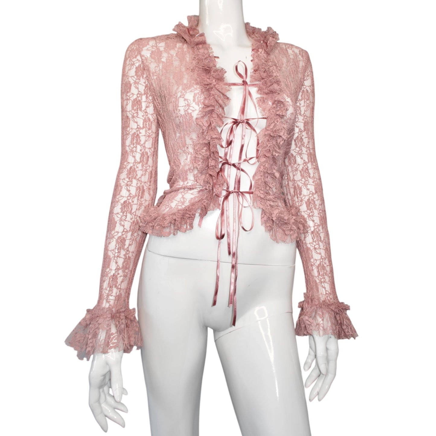 + Pink lace blouse +