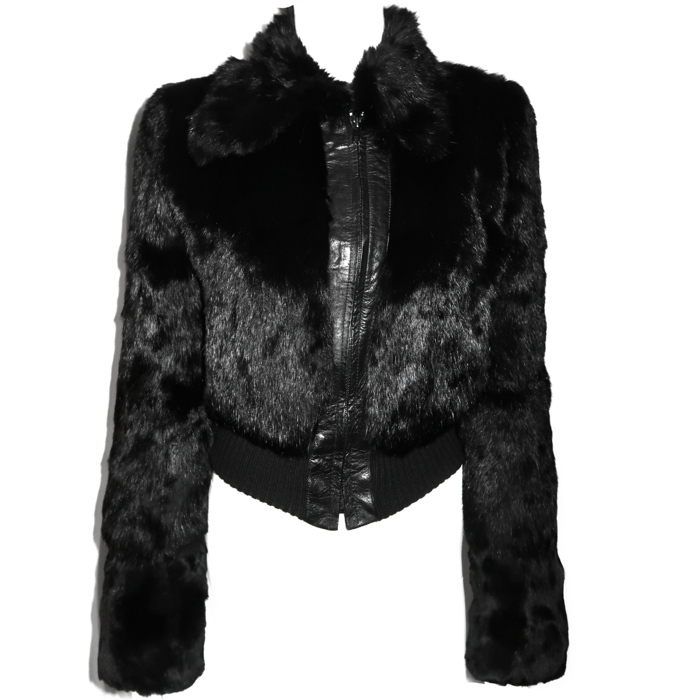 + Leather & Fur bomber jacket +