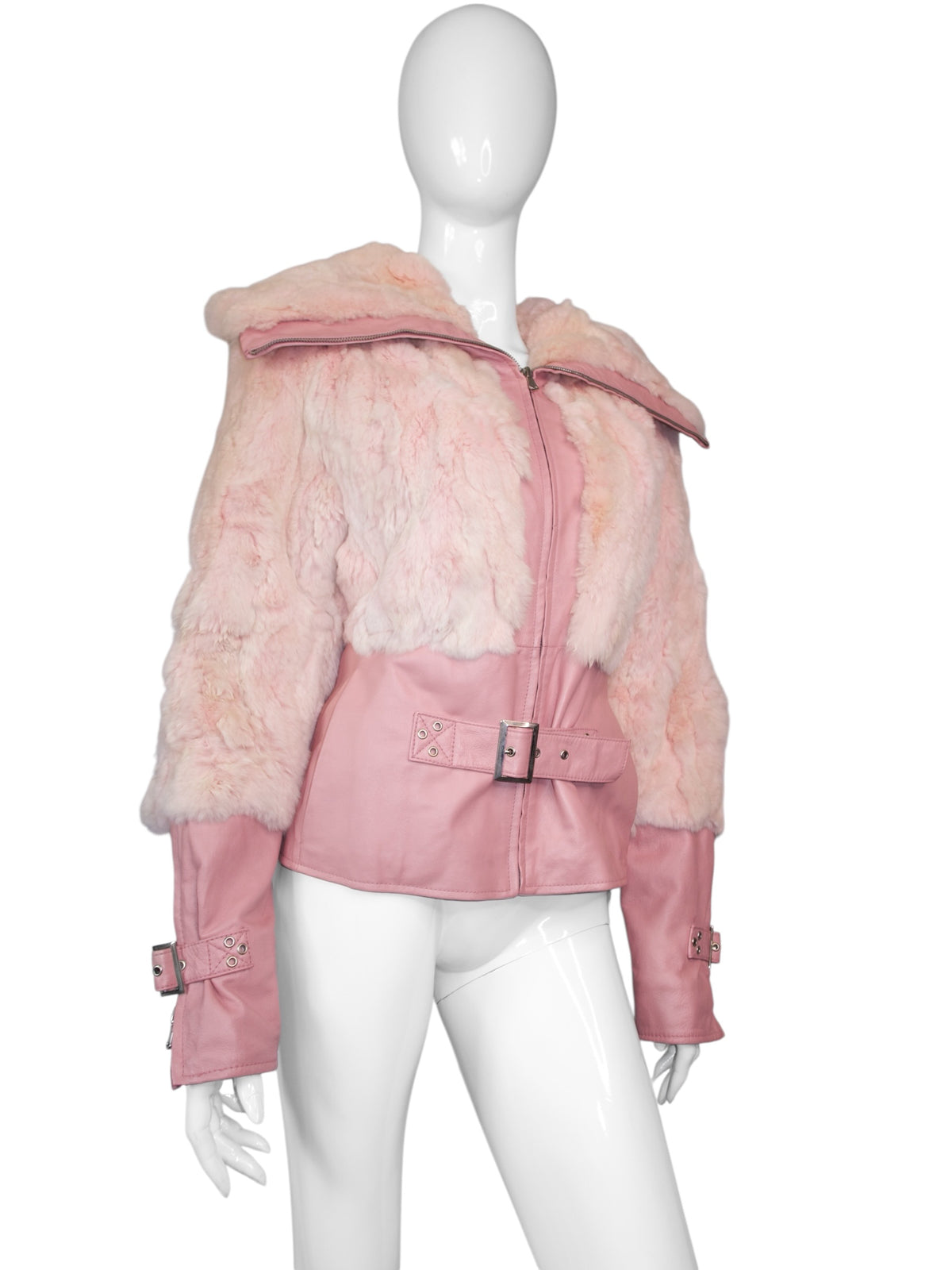 + Pink Real Leather Jacket +