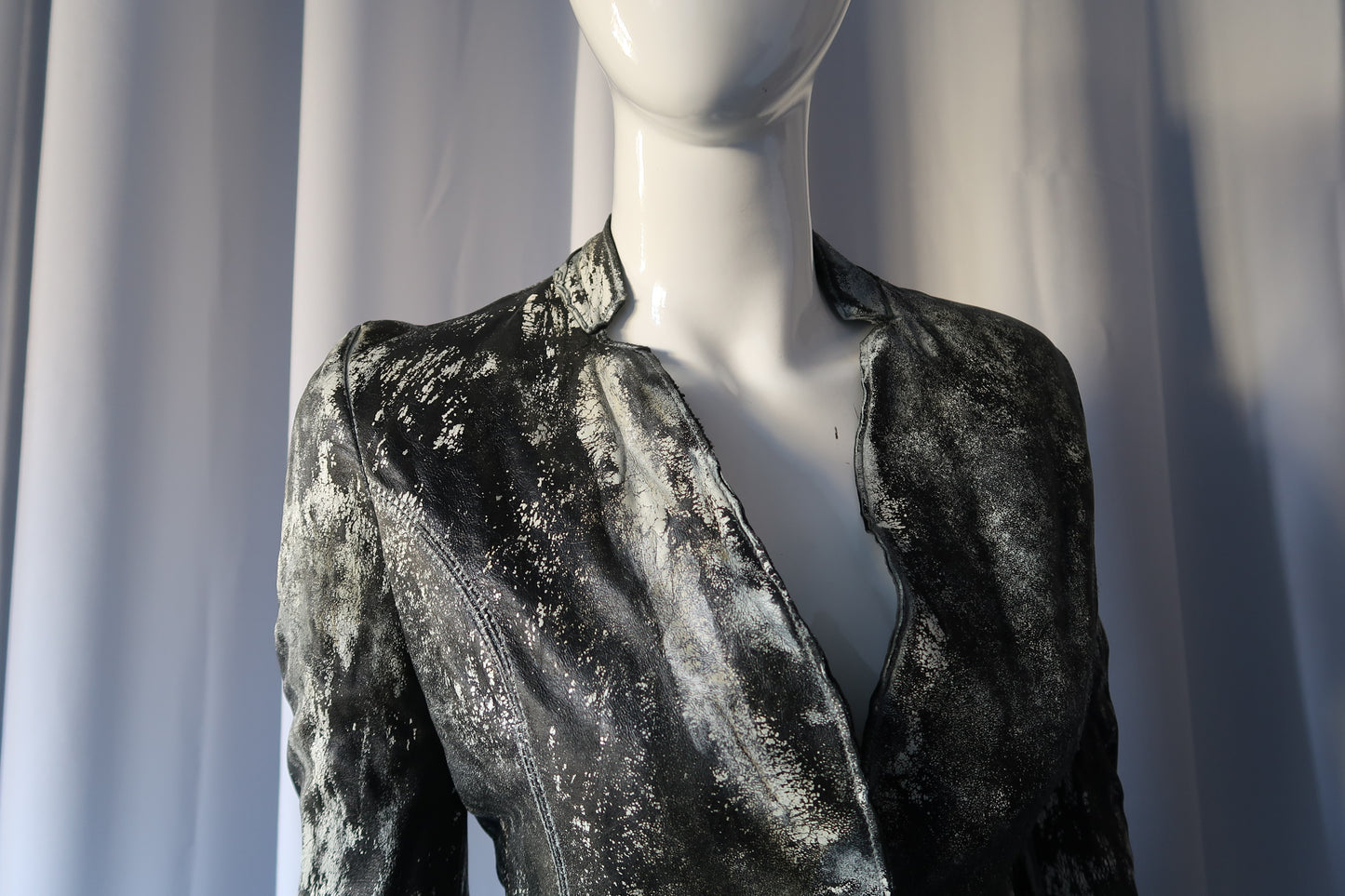 + Italian lamb leather washed jacket +