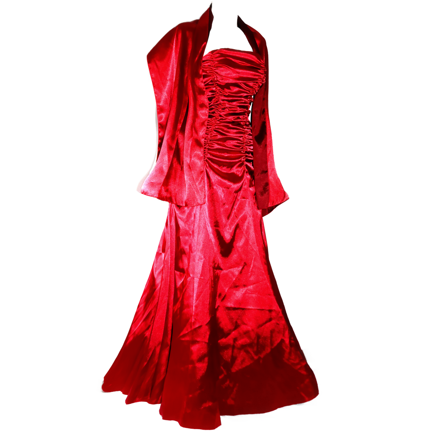 + Red drapery dress +