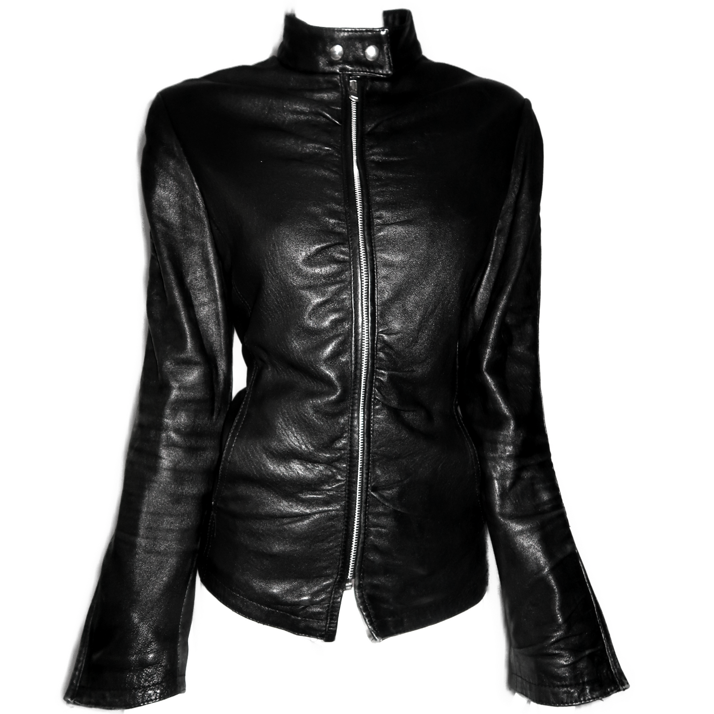 + Drapery leather jacket +