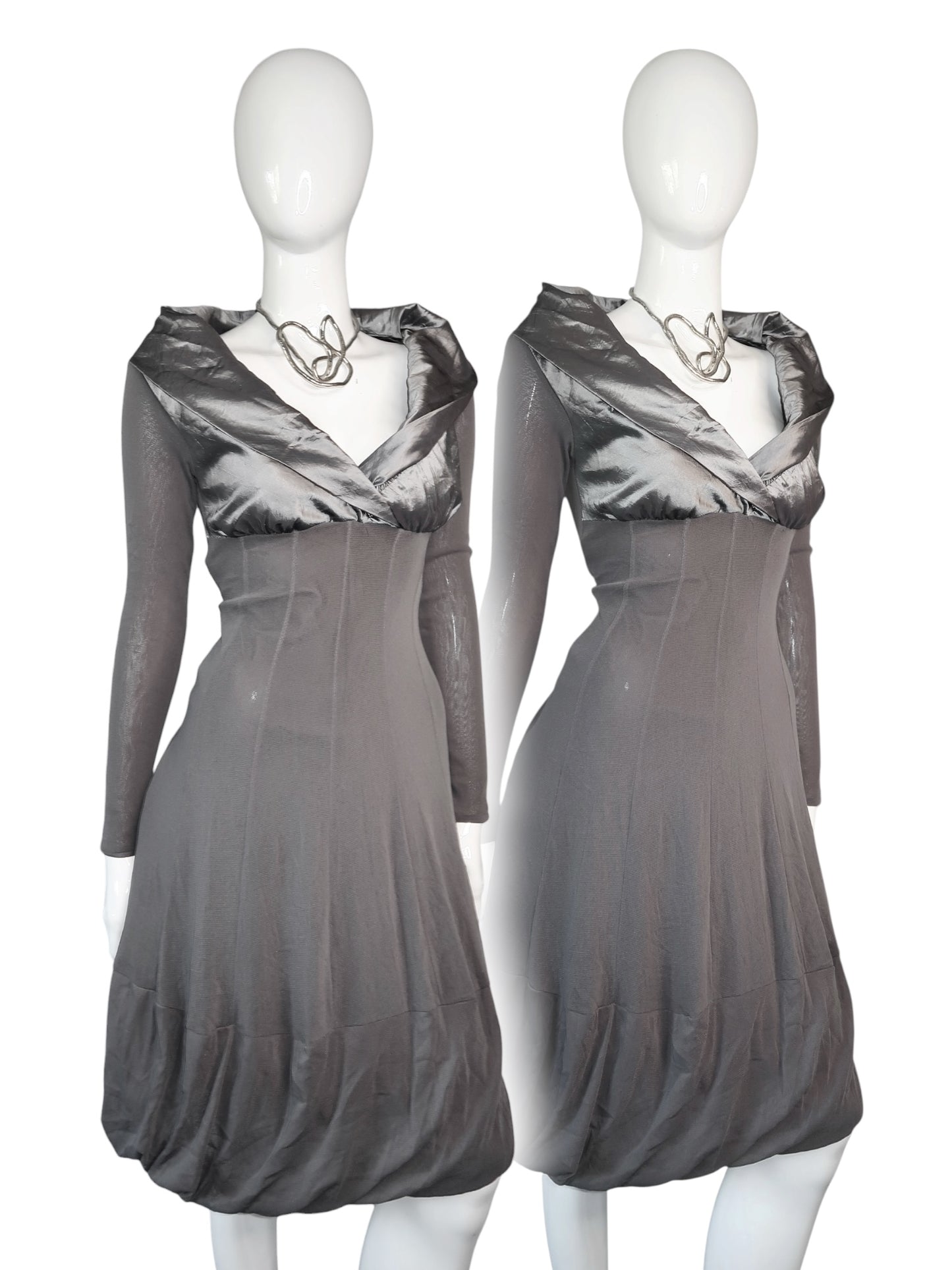 + Mesh Grey dress +