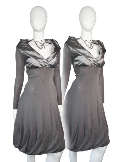 + Mesh Grey dress +