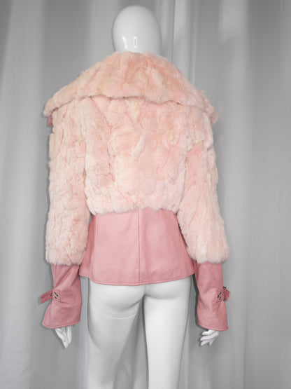 + Pink Real Leather Jacket +