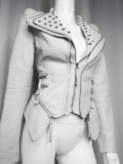 + Studded Power Shoulder Jacket +