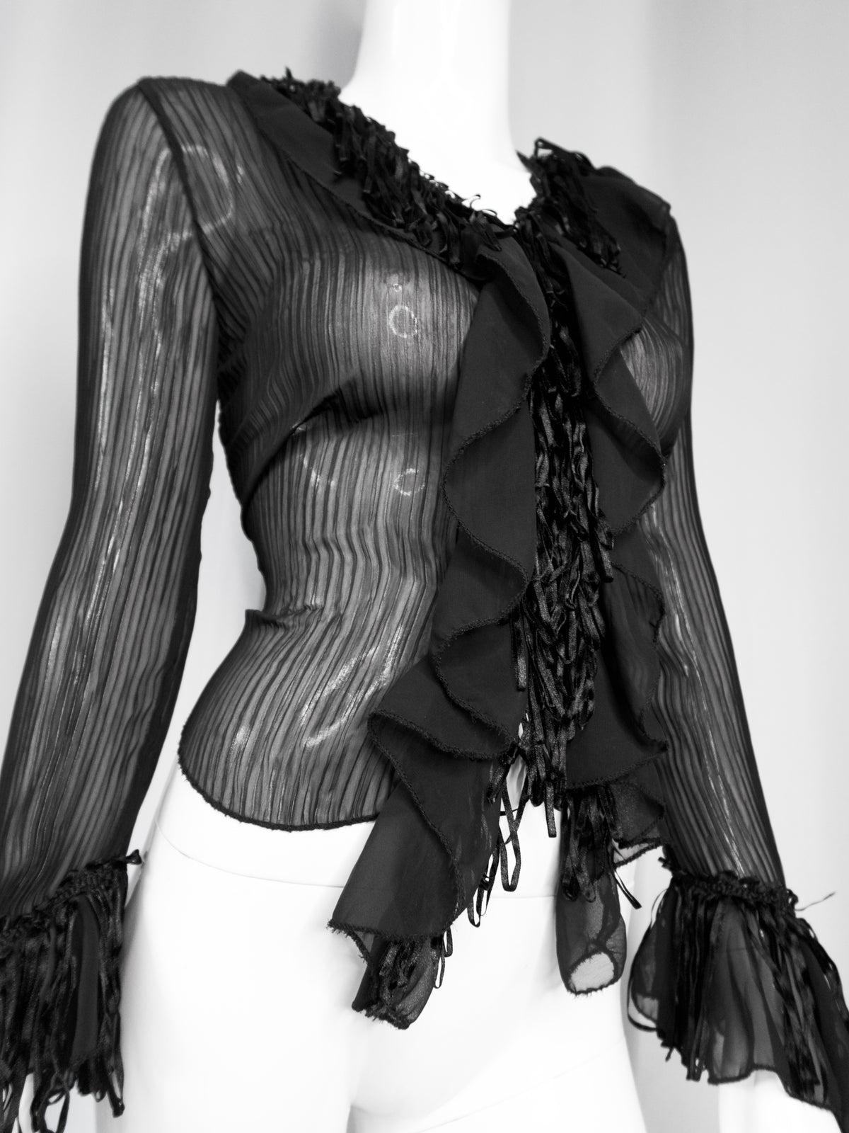 + Gothic mesh blouse +