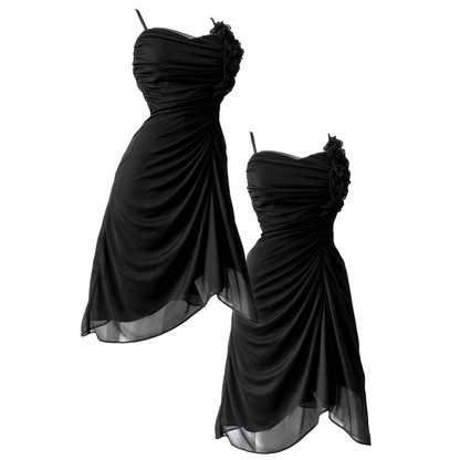 + Asymmetrical mesh dress +