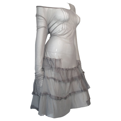 + Mesh Grey dress +
