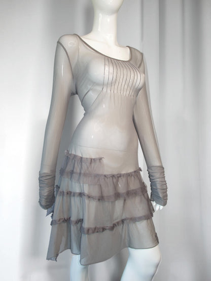 + Mesh Grey dress +