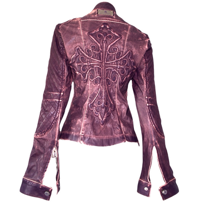 + Cross purple biker jacket +