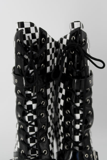 + Vintage checkered boots +