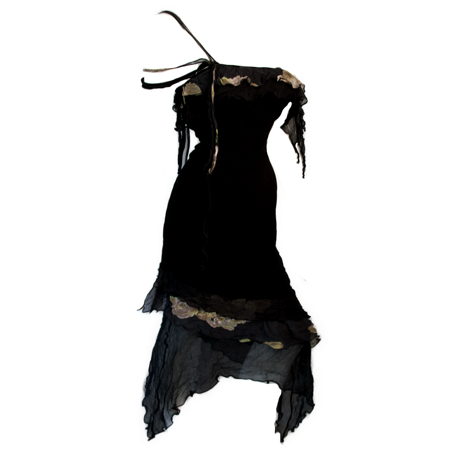 + Asymmetrical flower dress +