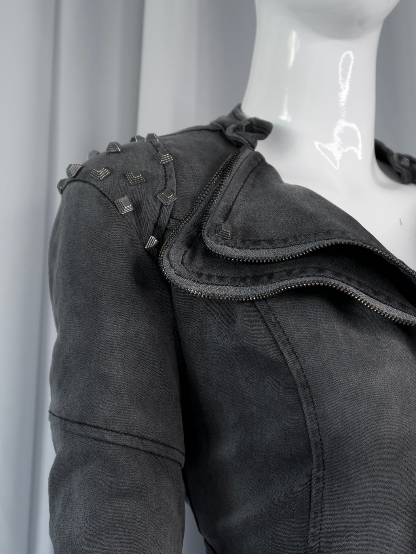 + Grey denim jacket +