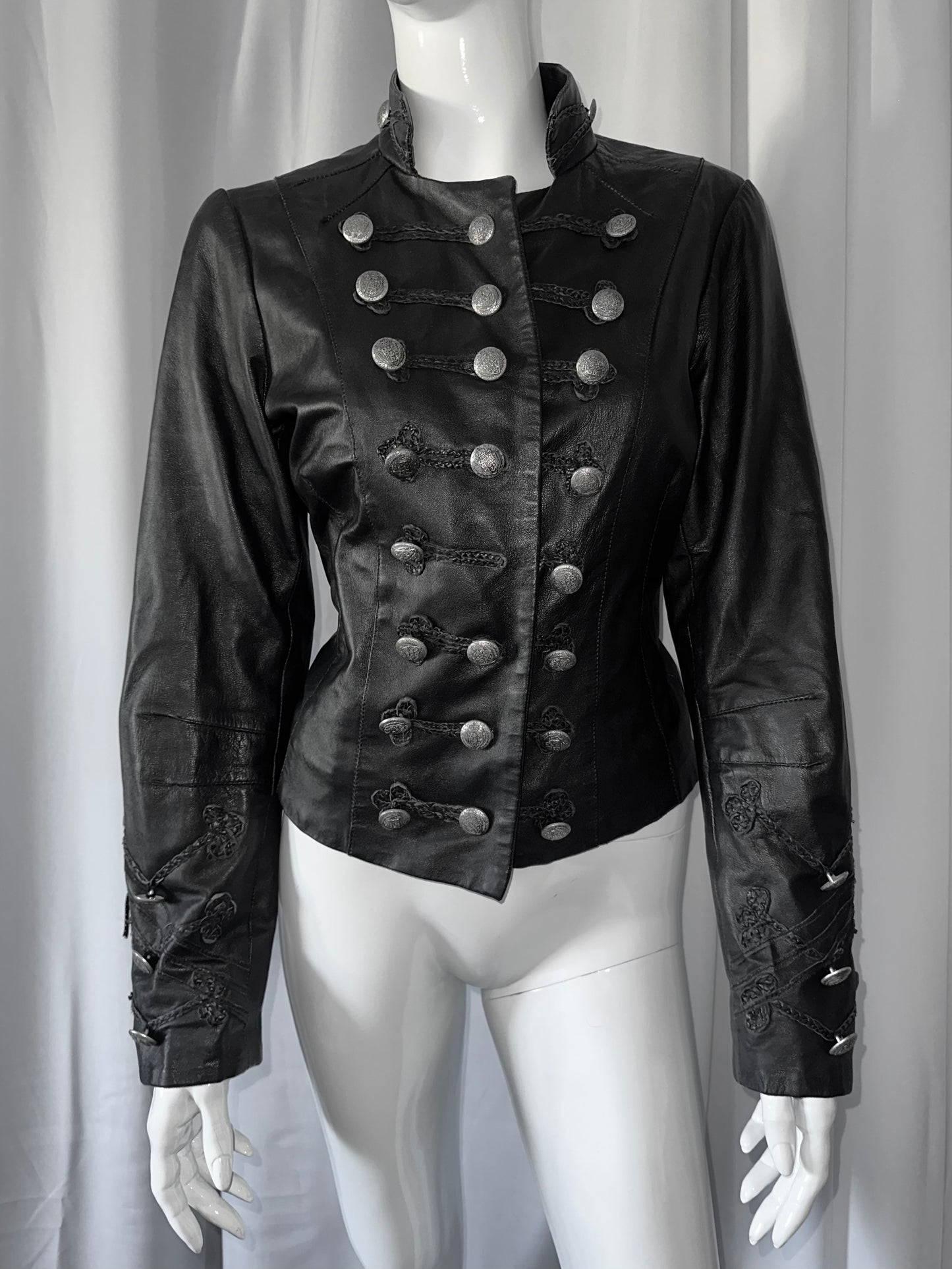+ Leather Napoleon jacket +