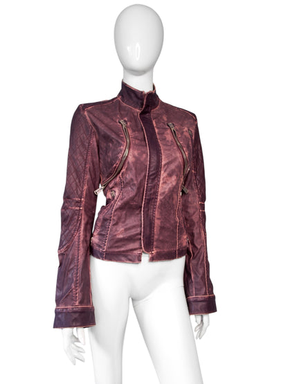 + Cross purple biker jacket +