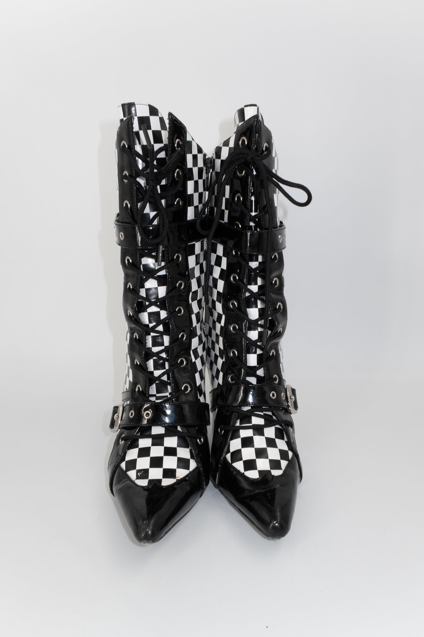 + Vintage checkered boots +