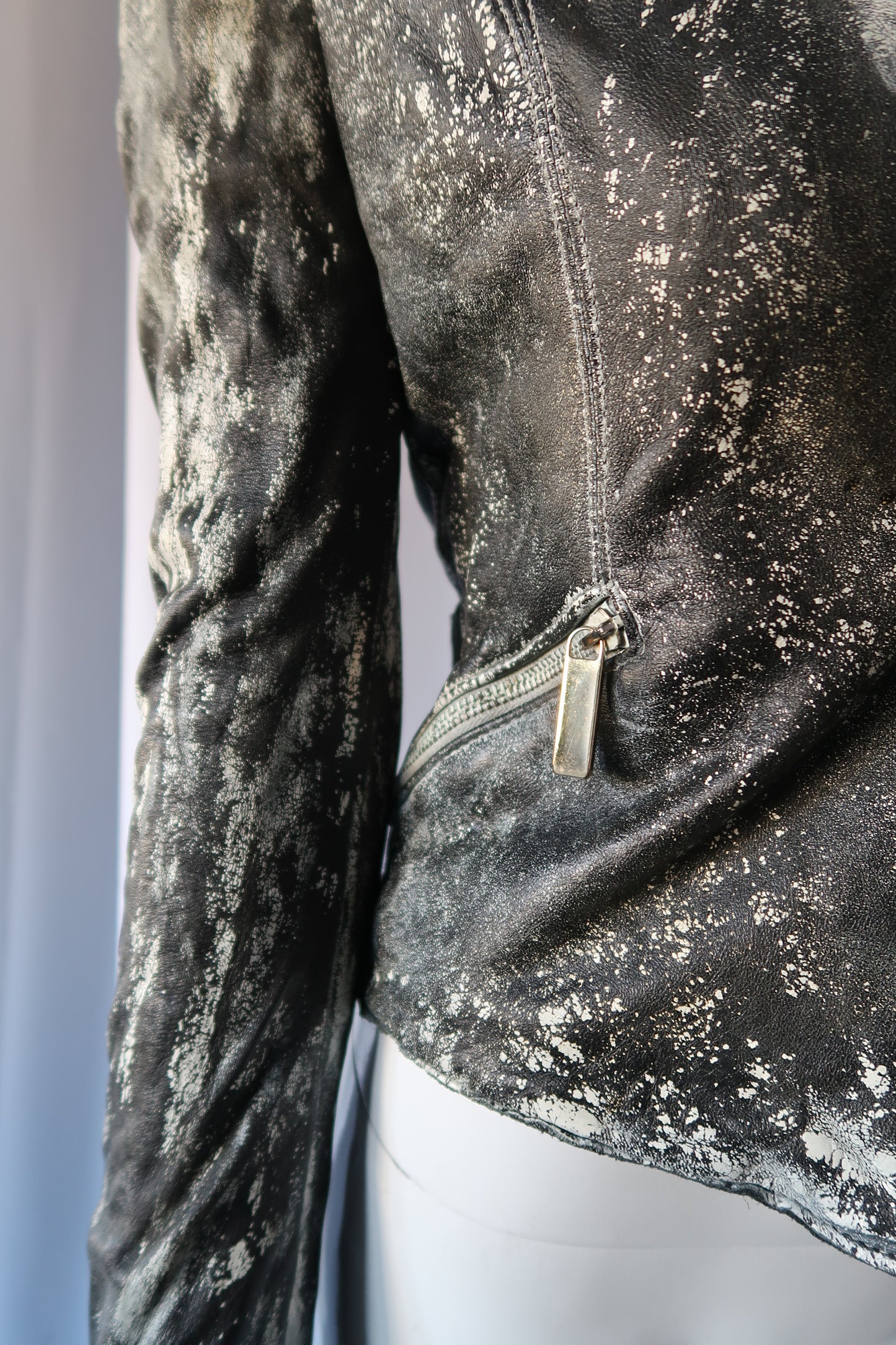 + Italian lamb leather washed jacket +