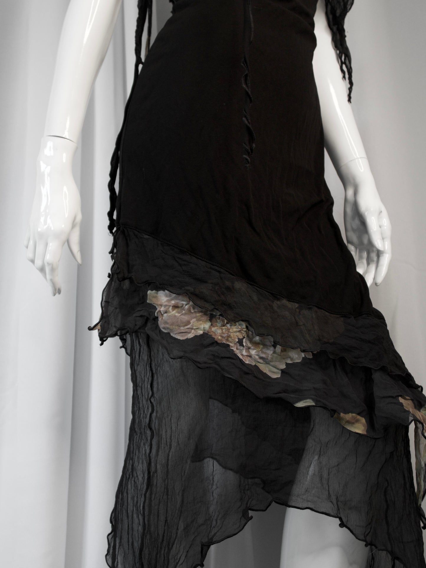 + Asymmetrical flower dress +