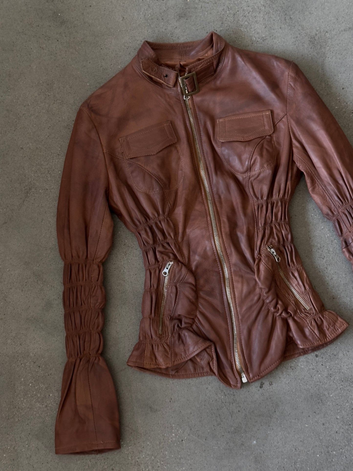 + Vintage Italian leather jacket +