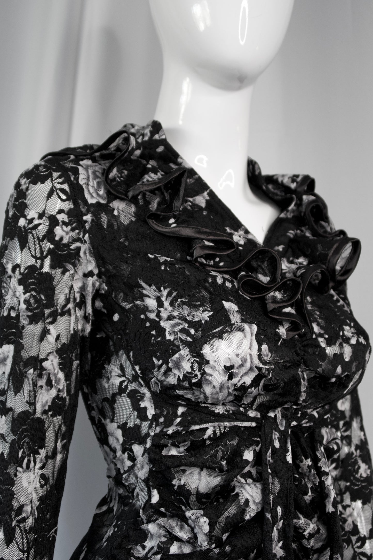 + Black & White lace blouse +