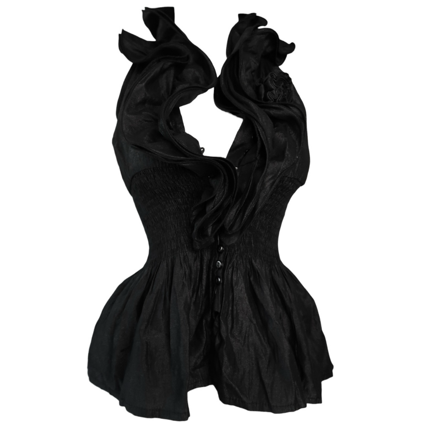 + Ruffle shirt vest +