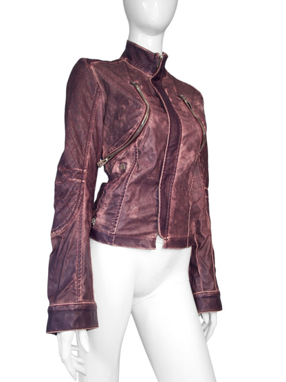 + Cross purple biker jacket +