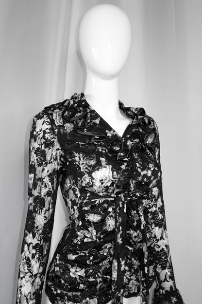 + Black & White lace blouse +