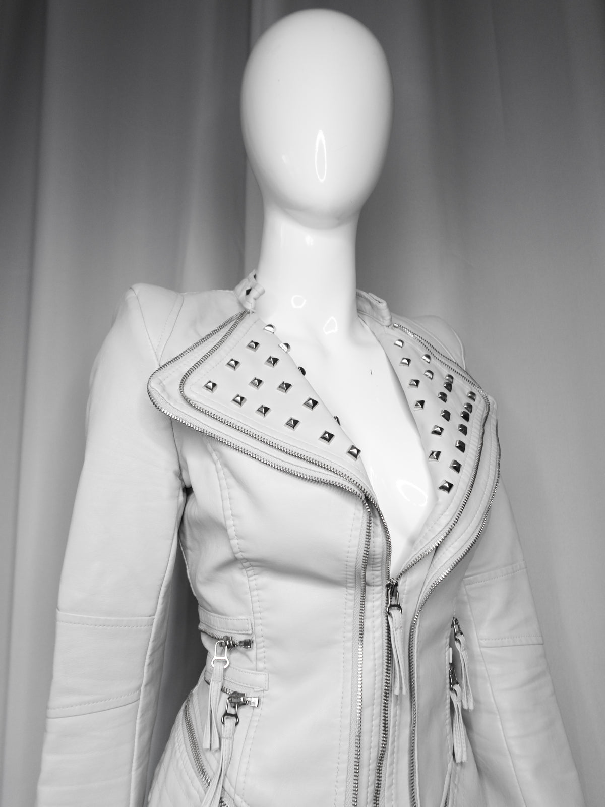 + Studded Power Shoulder Jacket +