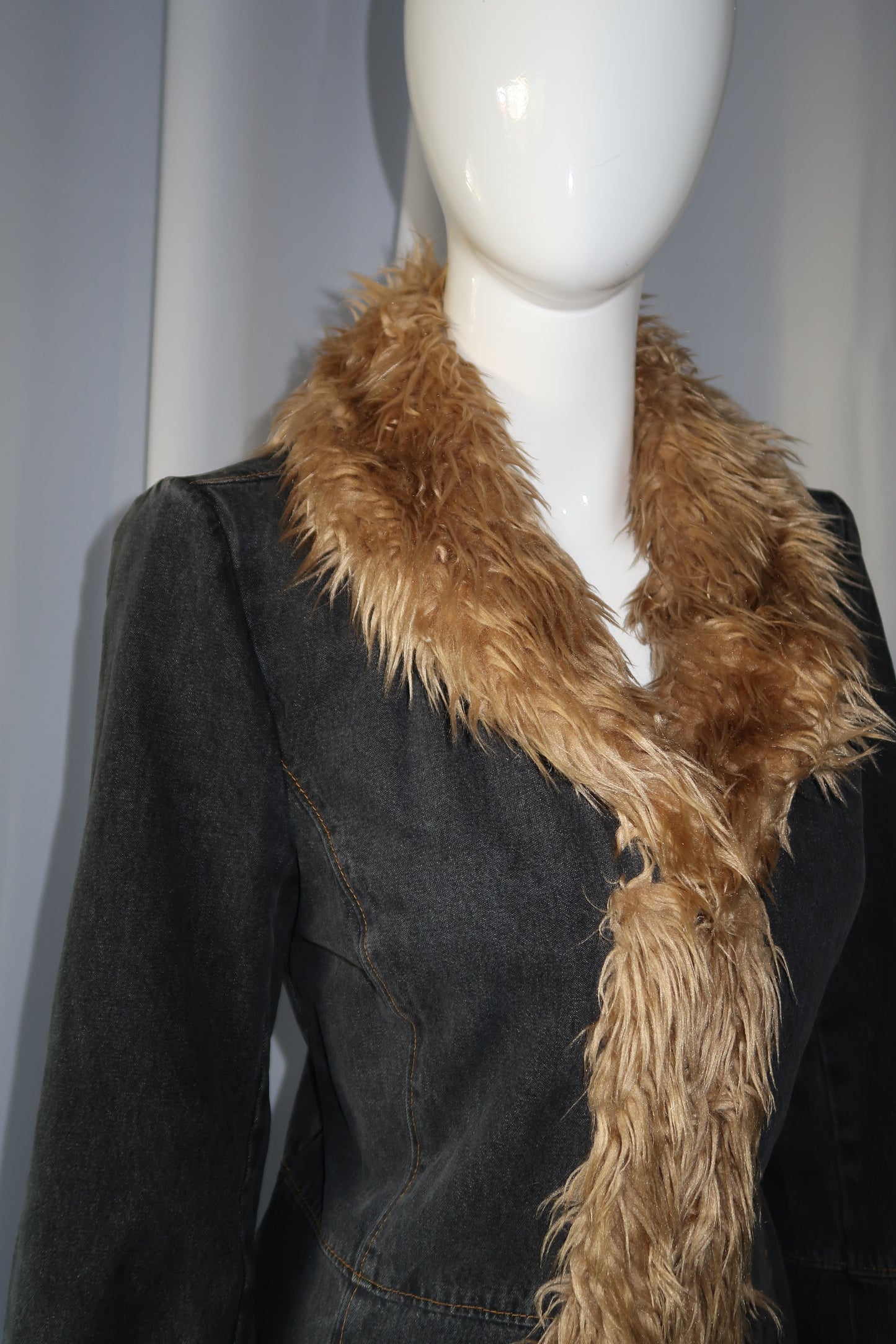 + Denim afghan coat +