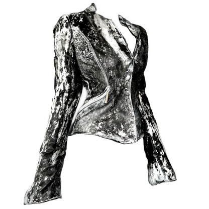 + Painted leather jacket +