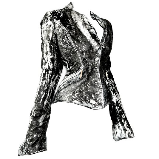 + Painted leather jacket +