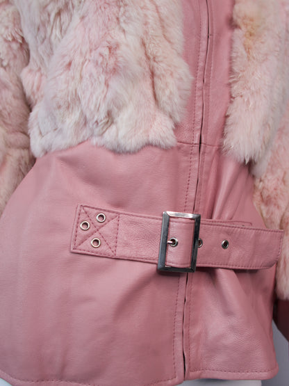 + Pink Real Leather Jacket +