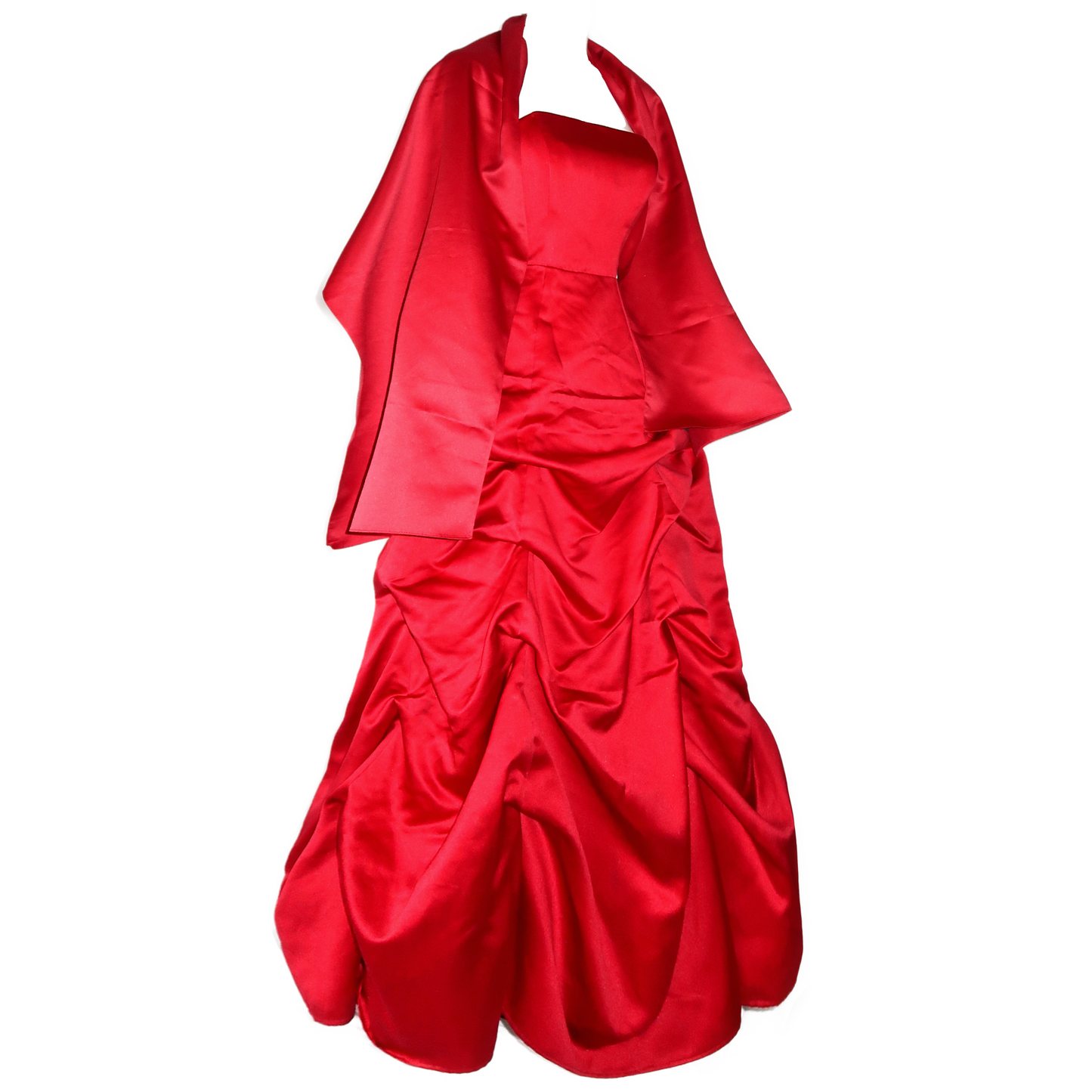 + Red drapery dress +