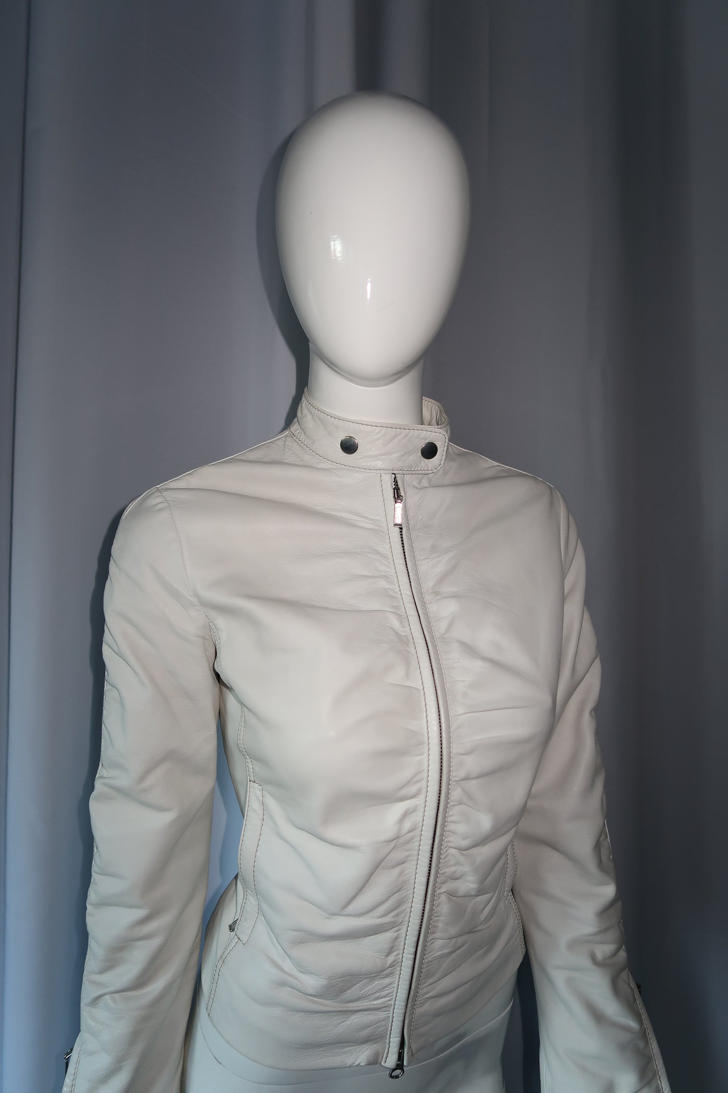 + Drapery leather jacket +