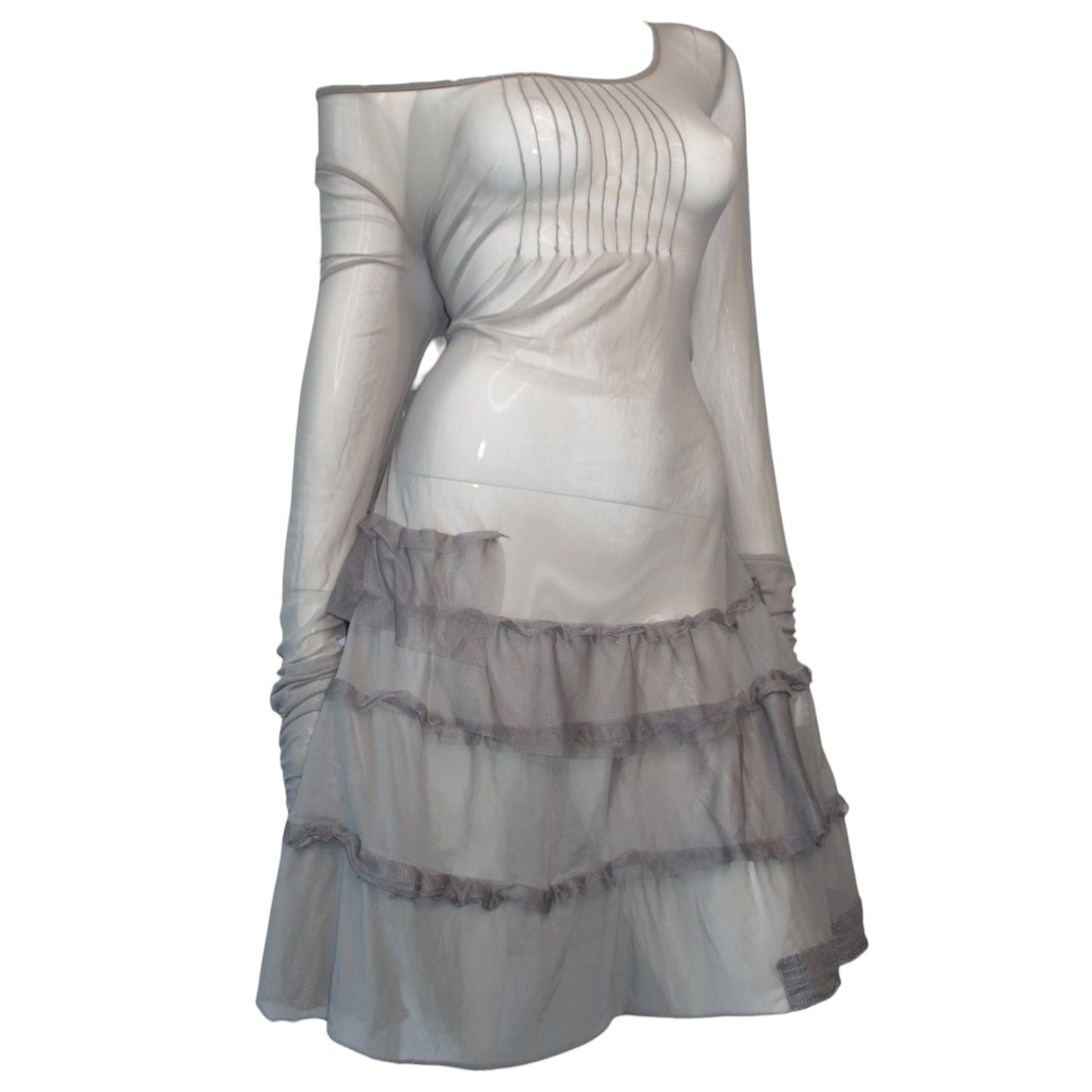 + Mesh Grey dress +