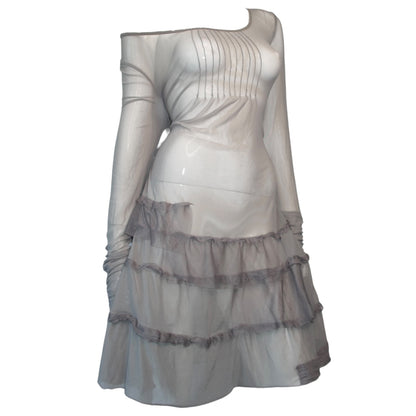 + Mesh Grey dress +