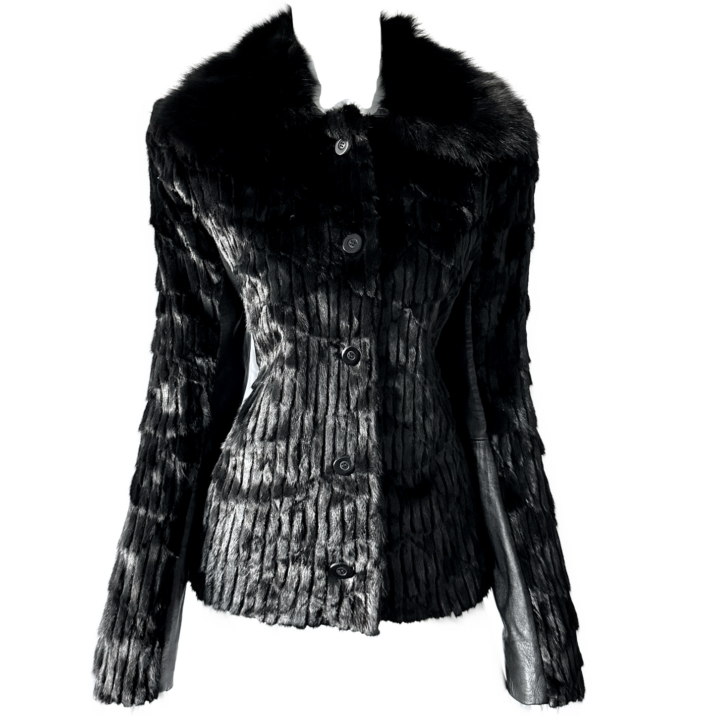 + Real leather and fur coat +