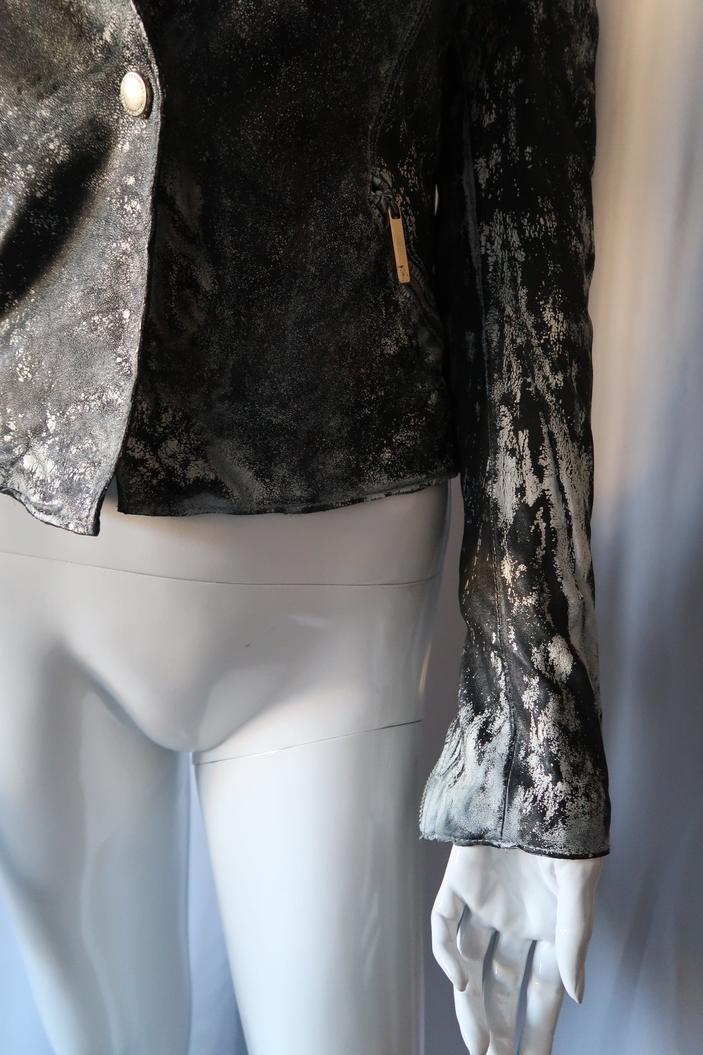 + Italian lamb leather washed jacket +