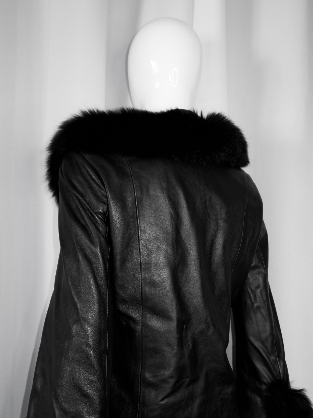 + Asymmetrical real leather jacket +